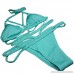 Womens Sexy Braid Halter Cutout Brazilian 2PCS Bikini Set Bathing Suits Swimsuit Light Blue B072MF7FSK